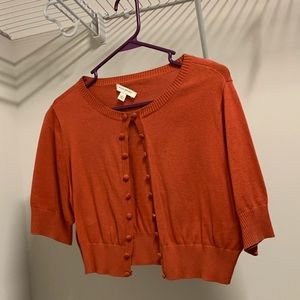 Banana Republic crop button-up sweater/cardigan